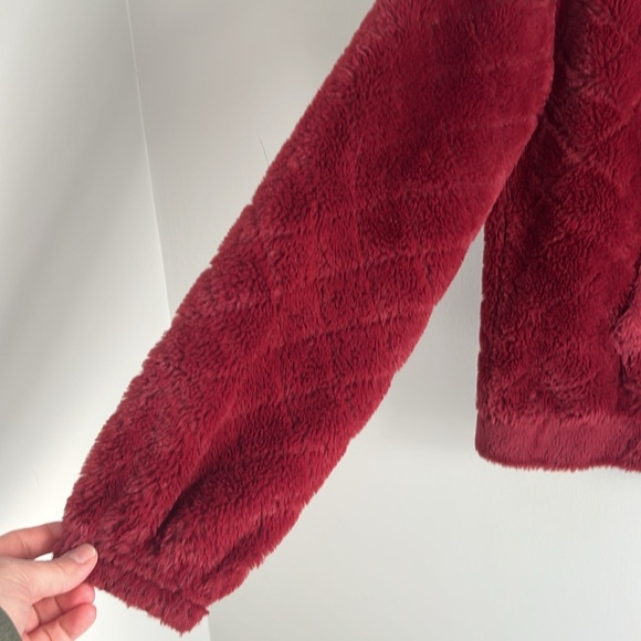 No Boundaries Furry Jacket Half Zip Kangaroo Pocket Fleece Coat Women’s Small - Picture 4 of 16